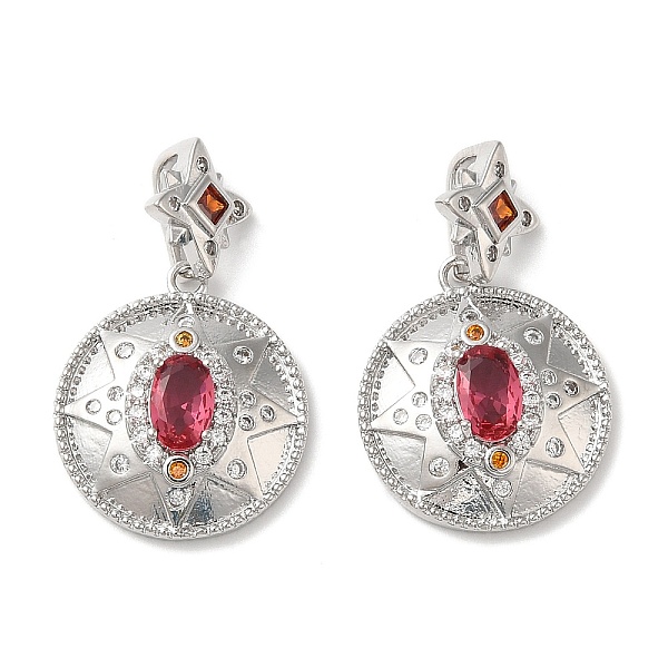 PandaHall Brass Micro Pave Cubic Zirconia Pendants, with Glass, Flat Round, Real Platinum Plated, 25mm, Hole: 2.5x6.5mm Brass+Cubic Zirconia..., Red
PandaHall Brass Micro Pave Cubic Zirconia Pendants, with Glass, Flat Round, Real Platinum Plated, 25mm, Hole: 2.5x6.5mm Brass+Cubic Zirconia..., Red