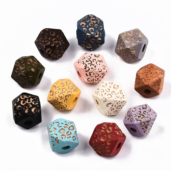 PandaHall Painted Natural Wood Beads, Laser Engraved Pattern, Faceted, Polygon with Leopard Print, Mixed Color, 10x10x10mm, Hole: 2mm Schima..., Multicolor
PandaHall Painted Natural Wood Beads, Laser Engraved Pattern, Faceted, Polygon with Leopard Print, Mixed Color, 10x10x10mm, Hole: 2mm Schima..., Multicolor