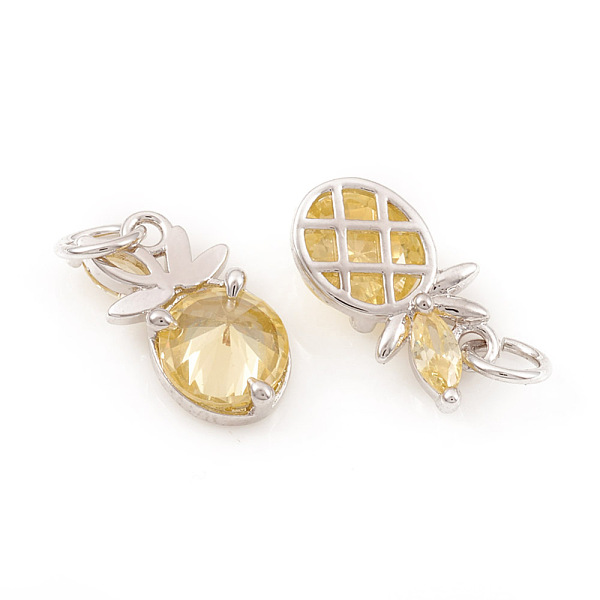 PandaHall Brass Micro Pave Cubic Zirconia Charms, with Jump Ring, Pineapple, Yellow, Platinum, 10.5x6x3.5mm, Jump Ring: 4x0.6mm, Hole: 2.5mm...
PandaHall Brass Micro Pave Cubic Zirconia Charms, with Jump Ring, Pineapple, Yellow, Platinum, 10.5x6x3.5mm, Jump Ring: 4x0.6mm, Hole: 2.5mm...