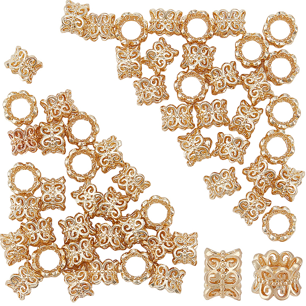 PandaHall DICOSMETIC 60Pcs Hollow Spacer Beads Large Hole Beads Brass European Beads Lace Beads Charms Golden Tibetan Style Beads for DIY...
PandaHall DICOSMETIC 60Pcs Hollow Spacer Beads Large Hole Beads Brass European Beads Lace Beads Charms Golden Tibetan Style Beads for DIY...