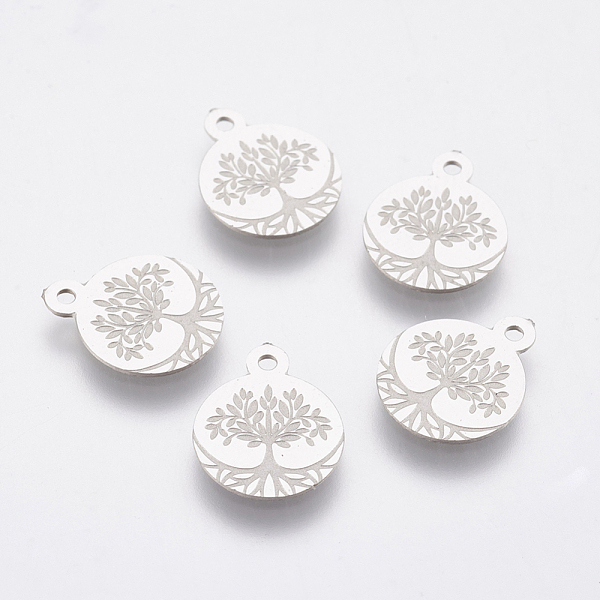 PandaHall 304 Stainless Steel Charms, Flat Round with Tree of Life, Stainless Steel Color, 12x10x0.5mm, Hole: 1mm 304 Stainless Steel Flat...
PandaHall 304 Stainless Steel Charms, Flat Round with Tree of Life, Stainless Steel Color, 12x10x0.5mm, Hole: 1mm 304 Stainless Steel Flat...