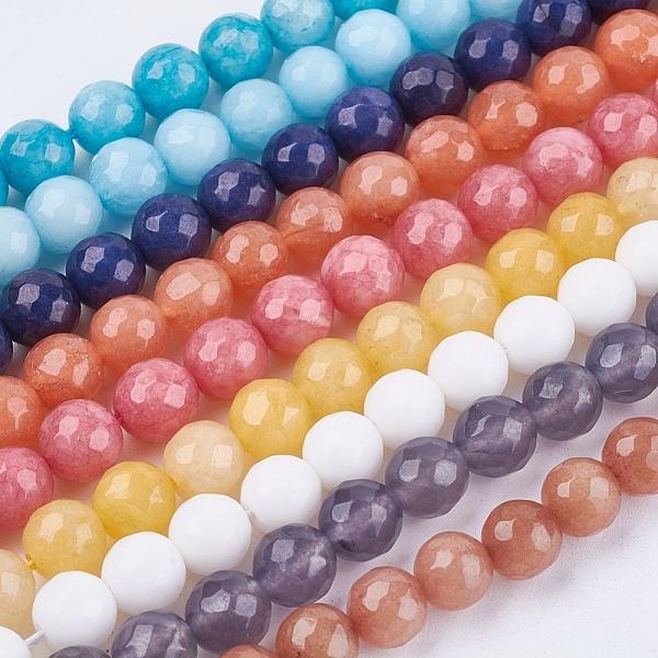 PandaHall Natural White Jade Bead Strands, Dyed, Faceted, Round, Mixed Color, 6mm, Hole: 1mm, 67pcs/strand, 14.9 inch White Jade Round..., Multicolor
PandaHall Natural White Jade Bead Strands, Dyed, Faceted, Round, Mixed Color, 6mm, Hole: 1mm, 67pcs/strand, 14.9 inch White Jade Round..., Multicolor