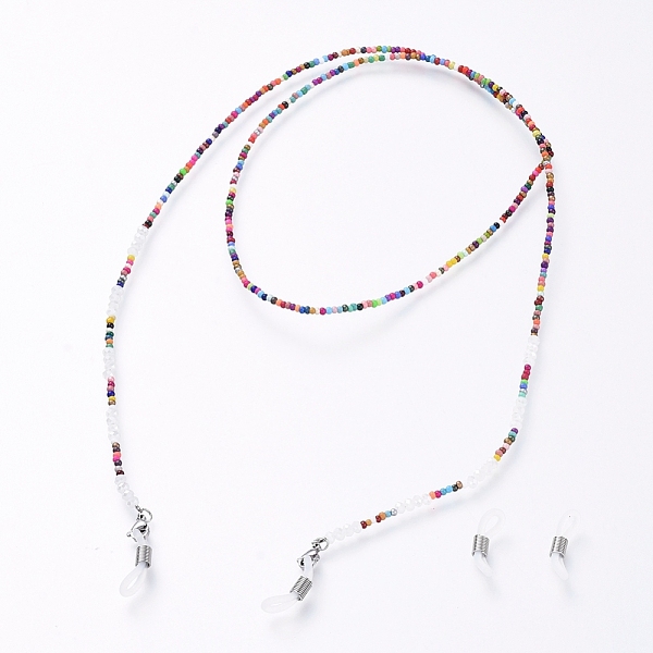 PandaHall Glass Seed Beads Glasses Neck Cord, Strap Eyeglass String Holder, with Glass Beads and Rubber Loop Ends, Colorful, 29.9 inch(76cm)...
PandaHall Glass Seed Beads Glasses Neck Cord, Strap Eyeglass String Holder, with Glass Beads and Rubber Loop Ends, Colorful, 29.9 inch(76cm)...