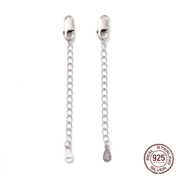 PandaHall 925 Sterling Silver Chain Extenders, with Lobster Claw Clasps & Charms, Teardrop, Antique Silver, 64x2.5mm, Hole: 2.4mm Sterling...
PandaHall 925 Sterling Silver Chain Extenders, with Lobster Claw Clasps & Charms, Teardrop, Antique Silver, 64x2.5mm, Hole: 2.4mm Sterling...