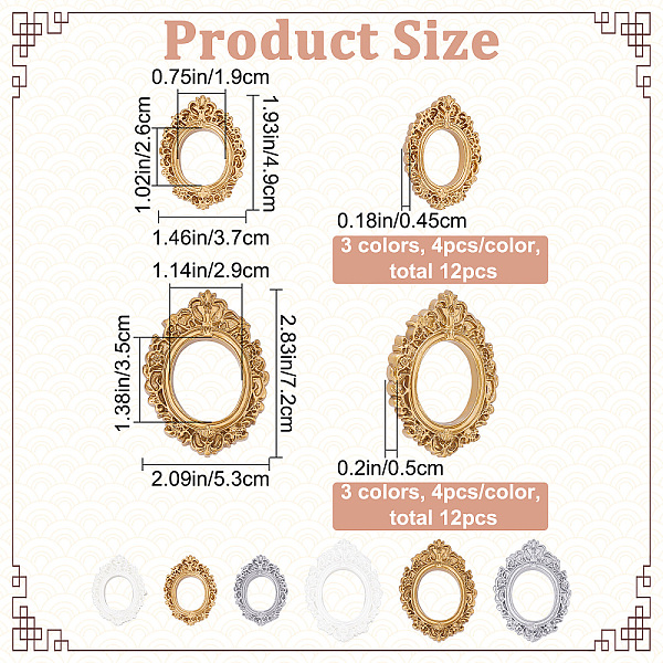 PandaHall CRASPIRE 24PCS Vintage Resin Picture Frame Props Photo Frame 2 Sizes Oval Frame Wall Hanging Photo Frame Table Top Jewelry Display..., Multicolor
PandaHall CRASPIRE 24PCS Vintage Resin Picture Frame Props Photo Frame 2 Sizes Oval Frame Wall Hanging Photo Frame Table Top Jewelry Display..., Multicolor