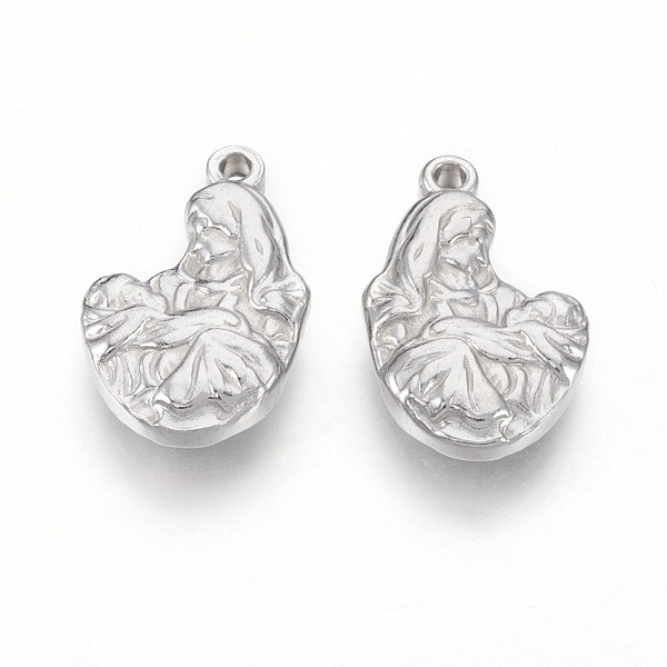 PandaHall 201 Stainless Steel Pendants, Virgin and Child, Stainless Steel Color, 18.5x11.5x3.5mm, Hole: 1.4mm 201 Stainless Steel Human
PandaHall 201 Stainless Steel Pendants, Virgin and Child, Stainless Steel Color, 18.5x11.5x3.5mm, Hole: 1.4mm 201 Stainless Steel Human