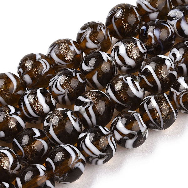 PandaHall Handmade Gold Sand Lampwork Beads, Round, Rosy Brown, 9~10x8~10mm, Hole: 1.6mm Lampwork Round
PandaHall Handmade Gold Sand Lampwork Beads, Round, Rosy Brown, 9~10x8~10mm, Hole: 1.6mm Lampwork Round