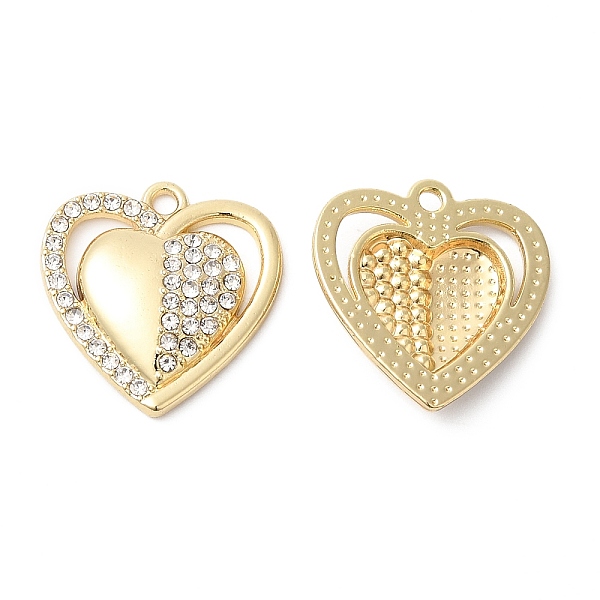 PandaHall Alloy Rhinestone Pendants, Heart Charms, Golden, 19.5x18.5x3.5mm, Hole: 1.6mm Alloy+Rhinestone Heart Clear
PandaHall Alloy Rhinestone Pendants, Heart Charms, Golden, 19.5x18.5x3.5mm, Hole: 1.6mm Alloy+Rhinestone Heart Clear