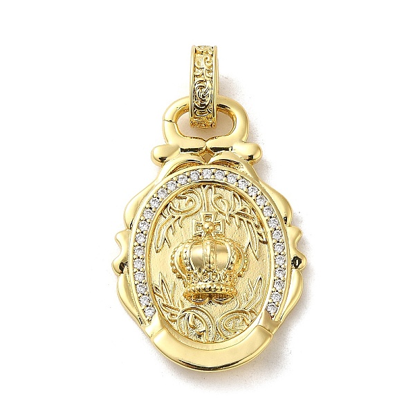 PandaHall Rack Plating Brass Micro Pave Cubic Zirconia with Sea shell Pendants, Cadmium Free & Lead Free, Oval with Crown, Real 18K Gold...
PandaHall Rack Plating Brass Micro Pave Cubic Zirconia with Sea shell Pendants, Cadmium Free & Lead Free, Oval with Crown, Real 18K Gold...