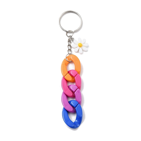 PandaHall Acrylic Curb Chain Keychain, with Resin Daisy Charm and Iron Keychain Ring, Colorful, 12.8~13cm Acrylic Flower Orange
PandaHall Acrylic Curb Chain Keychain, with Resin Daisy Charm and Iron Keychain Ring, Colorful, 12.8~13cm Acrylic Flower Orange