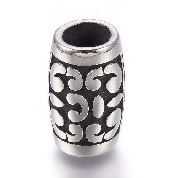 PandaHall 304 Stainless Steel Beads, Large Hole Beads, Barrel, Antique Silver, 21x13mm, Hole: 8mm 304 Stainless Steel Barrel
PandaHall 304 Stainless Steel Beads, Large Hole Beads, Barrel, Antique Silver, 21x13mm, Hole: 8mm 304 Stainless Steel Barrel