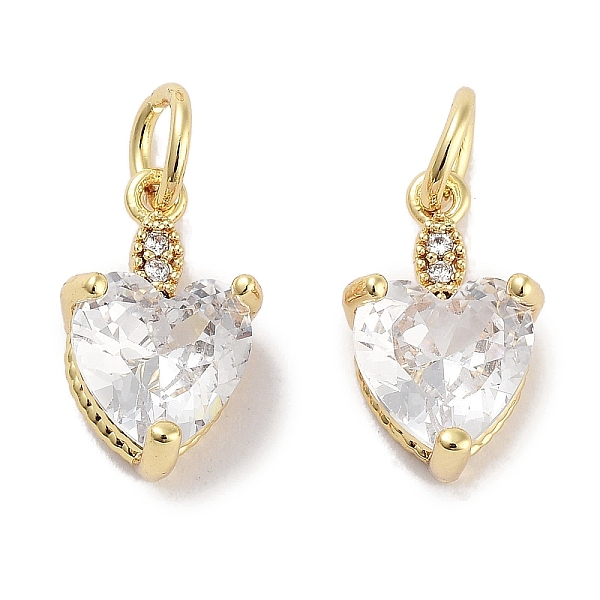 PandaHall Brass Micro Pave Cubic Zirconia Charms, with Jump Ring, Heart, Real 18K Gold Plated, Clear, 13x7.5x5mm, Hole: 3mm Brass+Cubic...
PandaHall Brass Micro Pave Cubic Zirconia Charms, with Jump Ring, Heart, Real 18K Gold Plated, Clear, 13x7.5x5mm, Hole: 3mm Brass+Cubic...