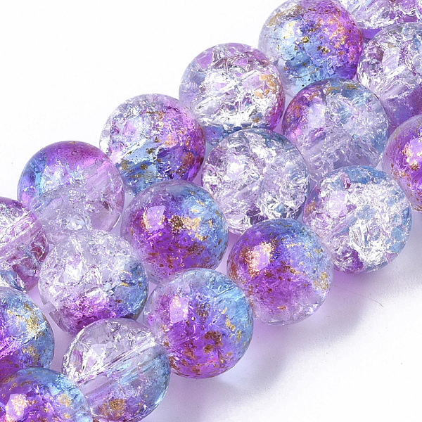 PandaHall Transparent Spray Painted Crackle Glass Bead Strands, with Golden Foil, Round, Medium Orchid, 10~11mm, Hole: 1.4~1.6mm, about..., Purple
PandaHall Transparent Spray Painted Crackle Glass Bead Strands, with Golden Foil, Round, Medium Orchid, 10~11mm, Hole: 1.4~1.6mm, about..., Purple