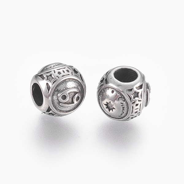 PandaHall 316 Surgical Stainless Steel European Beads, Large Hole Beads, Rondelle, Cancer, Antique Silver, 10x9mm, Hole: 4mm 316 Surgical...
PandaHall 316 Surgical Stainless Steel European Beads, Large Hole Beads, Rondelle, Cancer, Antique Silver, 10x9mm, Hole: 4mm 316 Surgical...