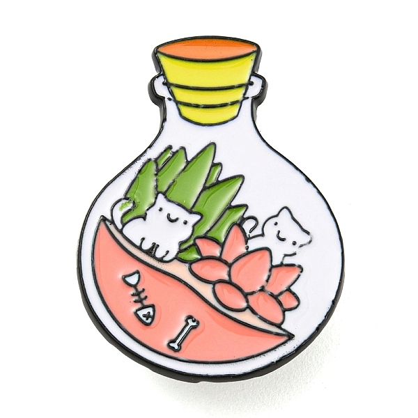 PandaHall Cat in Wishing Bottle Enamel Pins, Electrophoresis Black Tone Alloy Brooches for Women, Light Coral, 31x23x1.5mm Alloy+Enamel Cat...
PandaHall Cat in Wishing Bottle Enamel Pins, Electrophoresis Black Tone Alloy Brooches for Women, Light Coral, 31x23x1.5mm Alloy+Enamel Cat...