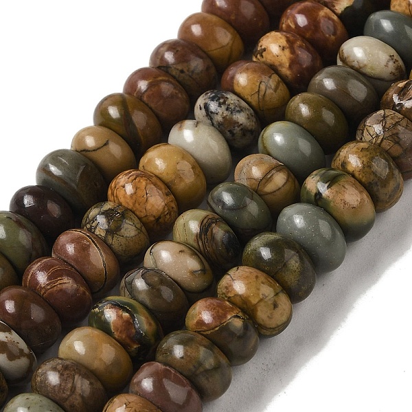 PandaHall Natural Picasso Jasper Beads Strands, Rondelle, 8x4~5mm, Hole: 1.2mm, about 88pcs/strand, 15.87''(40.3cm) Picasso Jasper Rondelle
PandaHall Natural Picasso Jasper Beads Strands, Rondelle, 8x4~5mm, Hole: 1.2mm, about 88pcs/strand, 15.87''(40.3cm) Picasso Jasper Rondelle