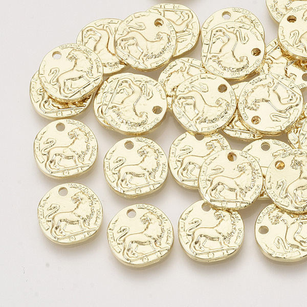 PandaHall Alloy Charms, Flat Round with Lion, Light Gold, 12x2mm, Hole: 1.4mm Alloy Flat Round
PandaHall Alloy Charms, Flat Round with Lion, Light Gold, 12x2mm, Hole: 1.4mm Alloy Flat Round