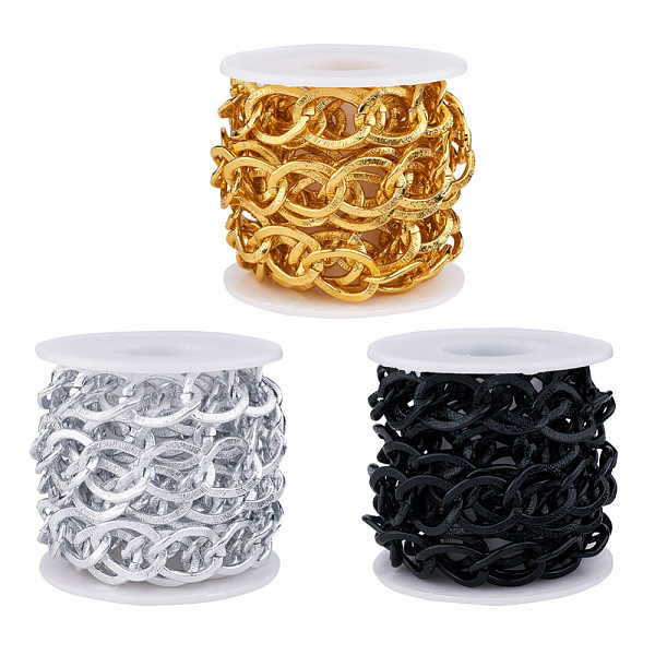 PandaHall Yilisi 2m 3 Colors Aluminium Twisted Chains Curb Chains, Unwelded, with Spool, Mixed Color, 20x15x1.8mm, 2m/color Aluminum..., Multicolor
PandaHall Yilisi 2m 3 Colors Aluminium Twisted Chains Curb Chains, Unwelded, with Spool, Mixed Color, 20x15x1.8mm, 2m/color Aluminum..., Multicolor