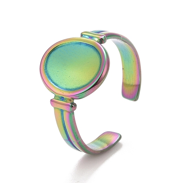 PandaHall Ion Plating(IP) Rainbow Color 304 Stainless Steel Oval Watch Shape Open Cuff Ring for Women, US Size 8 1/2(18.5mm) 304 Stainless...
PandaHall Ion Plating(IP) Rainbow Color 304 Stainless Steel Oval Watch Shape Open Cuff Ring for Women, US Size 8 1/2(18.5mm) 304 Stainless...