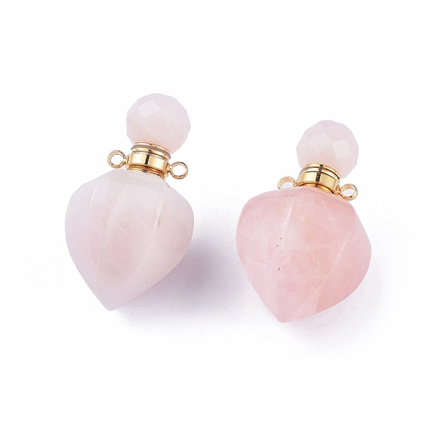 PandaHall Faceted Natural Rose Quartz Openable Perfume Bottle Pendants, with 304 Stainless Steel Findings, Peach Shape, Golden...
PandaHall Faceted Natural Rose Quartz Openable Perfume Bottle Pendants, with 304 Stainless Steel Findings, Peach Shape, Golden...