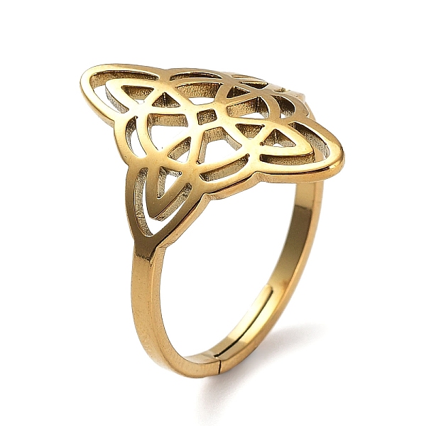 PandaHall Ion Plating(IP) 304 Stainless Steel Adjustable Rings, Hollow Rhombus Knot Ring for Women, Real 18K Gold Plated, 2mm, Inner...
PandaHall Ion Plating(IP) 304 Stainless Steel Adjustable Rings, Hollow Rhombus Knot Ring for Women, Real 18K Gold Plated, 2mm, Inner...