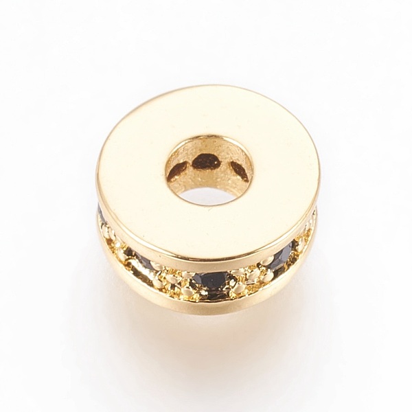 PandaHall Brass Micro Pave Cubic Zirconia Beads, Flat Round, Black, Real 18K Gold Plated, 7x3mm, Hole: 2.5mm Brass+Cubic Zirconia Flat Round...
PandaHall Brass Micro Pave Cubic Zirconia Beads, Flat Round, Black, Real 18K Gold Plated, 7x3mm, Hole: 2.5mm Brass+Cubic Zirconia Flat Round...