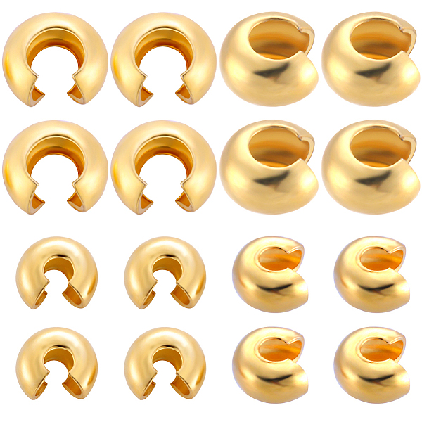 PandaHall Beebeecraft 16Pcs 2 Size 925 Sterling Silver Crimp Bead Cover, Golden, 3~4x4~5x2~2.5mm, 8Pcs/size Sterling Silver
PandaHall Beebeecraft 16Pcs 2 Size 925 Sterling Silver Crimp Bead Cover, Golden, 3~4x4~5x2~2.5mm, 8Pcs/size Sterling Silver
