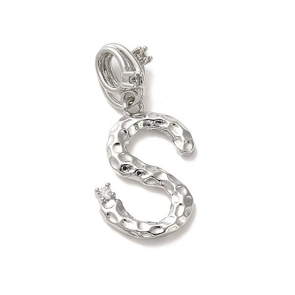 PandaHall Rack Plating Brass Micro Pave Cubic Zirconia European Dangle Charms, Large Hole Letter Pendant, Platinum, Long-Lasting Plated..., Clear
PandaHall Rack Plating Brass Micro Pave Cubic Zirconia European Dangle Charms, Large Hole Letter Pendant, Platinum, Long-Lasting Plated..., Clear
