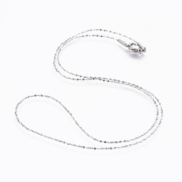 PandaHall 304 Stainless Steel Chain Necklaces, with 304 Stainless Steel Clasps, Stainless Steel Color, 18.1 inch(46cm), 1mm 304 Stainless...
PandaHall 304 Stainless Steel Chain Necklaces, with 304 Stainless Steel Clasps, Stainless Steel Color, 18.1 inch(46cm), 1mm 304 Stainless...