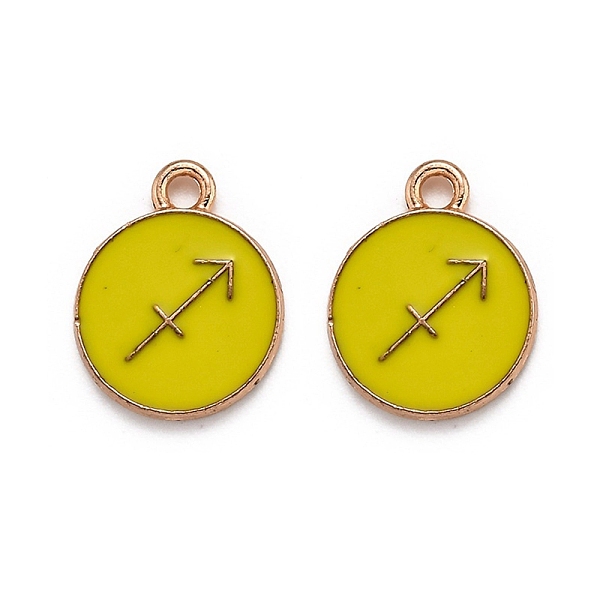 PandaHall Alloy Enamel Pendants, Flat Round with Constellation/Zodiac Sign, Golden, Sagittarius, 15x12x2mm, Hole: 1.5mm Alloy+Enamel..., Yellow
PandaHall Alloy Enamel Pendants, Flat Round with Constellation/Zodiac Sign, Golden, Sagittarius, 15x12x2mm, Hole: 1.5mm Alloy+Enamel..., Yellow