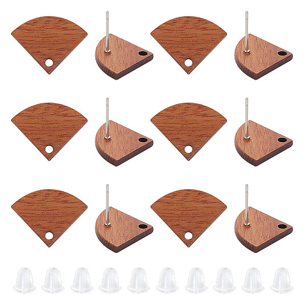 PandaHall Unicraftale 12 Pairs Walnut Wood Fan Stud Earring Findings, with Hole & 304 Stainless Steel Pin & 60Pcs Plastic Ear Nuts, Saddle...
PandaHall Unicraftale 12 Pairs Walnut Wood Fan Stud Earring Findings, with Hole & 304 Stainless Steel Pin & 60Pcs Plastic Ear Nuts, Saddle...
