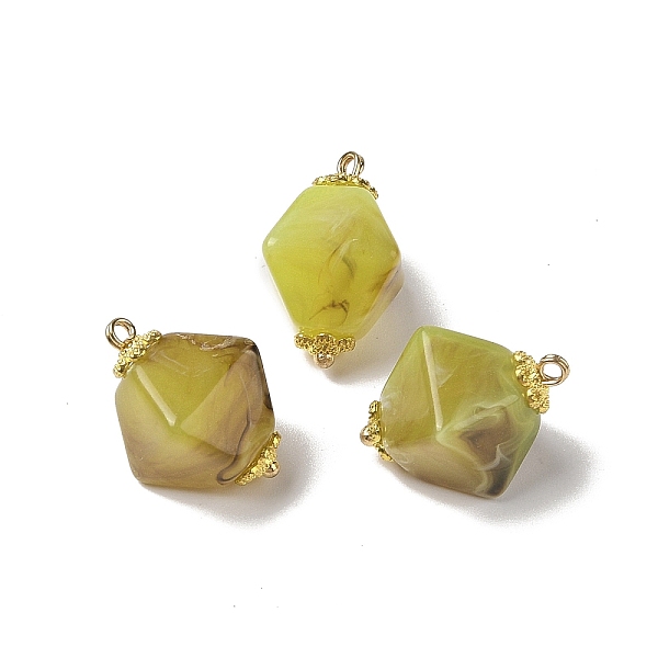 PandaHall Two Tone Acrylic Pendants, with Brass Loops, Rhombus, Yellow Green, 21.5x12.5x12.5mm, Hole: 1.6mm Brass+Acrylic Rhombus
PandaHall Two Tone Acrylic Pendants, with Brass Loops, Rhombus, Yellow Green, 21.5x12.5x12.5mm, Hole: 1.6mm Brass+Acrylic Rhombus