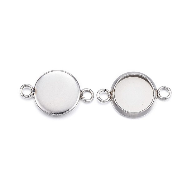 PandaHall 304 Stainless Steel Cabochon Connector Settings, Plain Edge Bezel Cups, Flat Round, Stainless Steel Color, Tray: 8mm, 16x10x2mm...
PandaHall 304 Stainless Steel Cabochon Connector Settings, Plain Edge Bezel Cups, Flat Round, Stainless Steel Color, Tray: 8mm, 16x10x2mm...