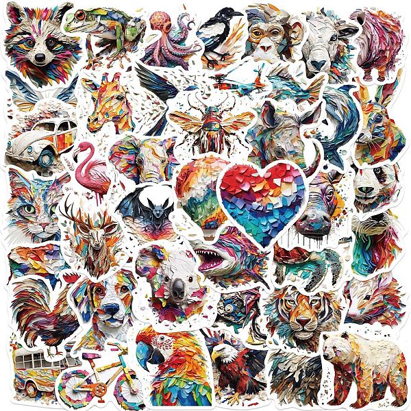 PandaHall Animal Theme PVC Sticker Labels, Self-adhesive Waterproof Decals, for Suitcase, Skateboard, Refrigerator, Helmet, Mobile Phone..., Multicolor
PandaHall Animal Theme PVC Sticker Labels, Self-adhesive Waterproof Decals, for Suitcase, Skateboard, Refrigerator, Helmet, Mobile Phone..., Multicolor