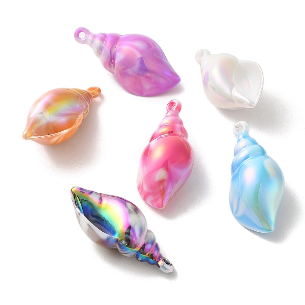 PandaHall Plating UV Iridescent Acrylic Pendants, Conch, Mixed Color, 43.5x22x18mm, Hole: 2.7mm Acrylic Shell Shape Multicolor
PandaHall Plating UV Iridescent Acrylic Pendants, Conch, Mixed Color, 43.5x22x18mm, Hole: 2.7mm Acrylic Shell Shape Multicolor