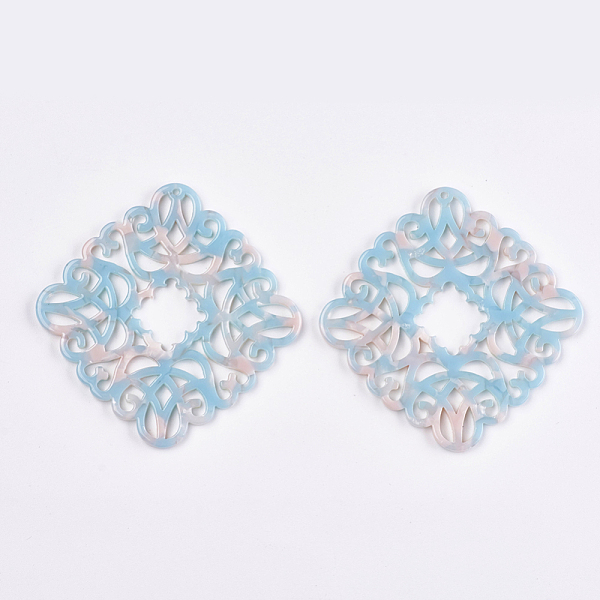 PandaHall Cellulose Acetate(Resin) Big Pendants, Rhombus, Sky Blue, 59x59x2.5mm, Hole: 1.4mm Cellulose Acetate Rhombus Blue
PandaHall Cellulose Acetate(Resin) Big Pendants, Rhombus, Sky Blue, 59x59x2.5mm, Hole: 1.4mm Cellulose Acetate Rhombus Blue