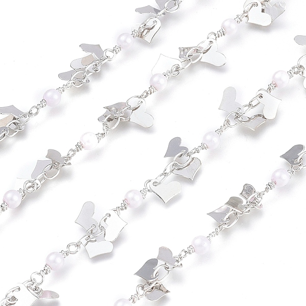 PandaHall 3.28 Feet Brass Chains, with Glass Beads & Heart Charm, Soldered, Long-Lasting Plated, Real Platinum Plated, 3.8x2.5x0.4mm...
PandaHall 3.28 Feet Brass Chains, with Glass Beads & Heart Charm, Soldered, Long-Lasting Plated, Real Platinum Plated, 3.8x2.5x0.4mm...