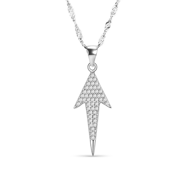 PandaHall SHEGRACE Luxurious 925 Sterling Silver Pendant Necklace, with Micro Pave 5A Cubic Zirconia Arrow Pendant, Silver, 17.7 inch Cubic..., Clear
PandaHall SHEGRACE Luxurious 925 Sterling Silver Pendant Necklace, with Micro Pave 5A Cubic Zirconia Arrow Pendant, Silver, 17.7 inch Cubic..., Clear