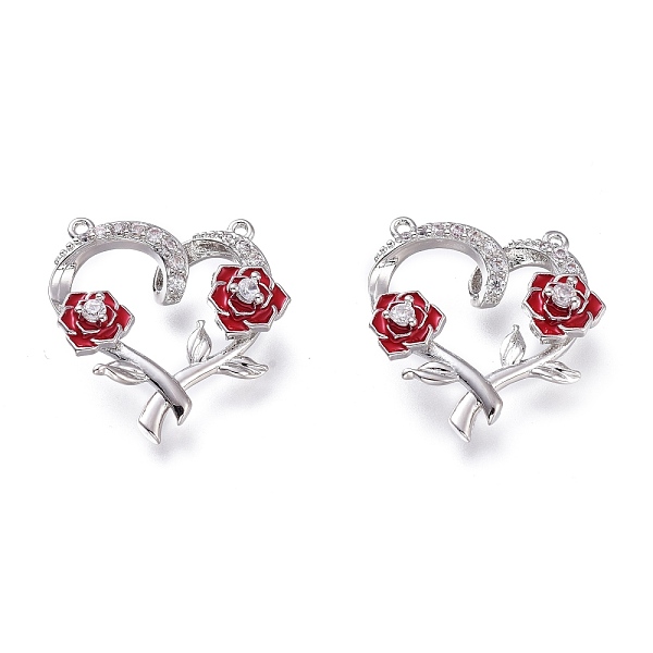 PandaHall Valentine's Day Theme Brass Micro Pave Clear Cubic Zirconia Pendants, with Red Enamel, Long-Lasting Plated, Heart with Roses...
PandaHall Valentine's Day Theme Brass Micro Pave Clear Cubic Zirconia Pendants, with Red Enamel, Long-Lasting Plated, Heart with Roses...