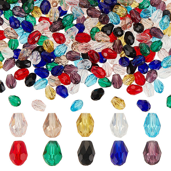 PandaHall HOBBIESAY 250Pcs 10 Colors Transparent Glass Beads Sets, Faceted Teardrop, Mixed Color, 8x6mm, Hole: 1mm, 25pcs/color Glass..., Multicolor
PandaHall HOBBIESAY 250Pcs 10 Colors Transparent Glass Beads Sets, Faceted Teardrop, Mixed Color, 8x6mm, Hole: 1mm, 25pcs/color Glass..., Multicolor