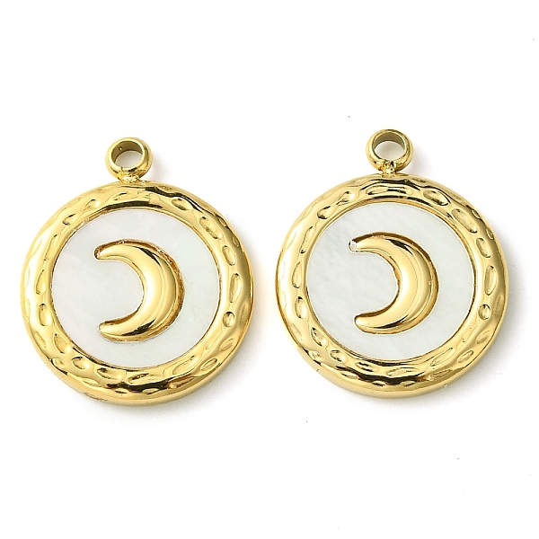 PandaHall Ion Plating(IP) 304 Stainless Steel Pave Shell Pendants, Flat Round Charms with Moon, Real 14K Gold Plated, 17x14x2mm, Hole: 1.6mm...
PandaHall Ion Plating(IP) 304 Stainless Steel Pave Shell Pendants, Flat Round Charms with Moon, Real 14K Gold Plated, 17x14x2mm, Hole: 1.6mm...
