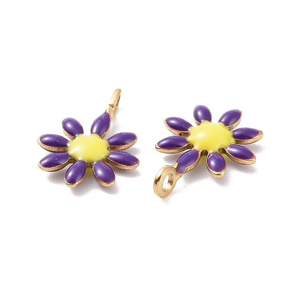 PandaHall Ion Plating(IP) 304 Stainless Steel Charms, with Enamel, Golden, Flower, Indigo, 10x7.5x2mm, Hole: 1mm Stainless Steel+Enamel..., Purple
PandaHall Ion Plating(IP) 304 Stainless Steel Charms, with Enamel, Golden, Flower, Indigo, 10x7.5x2mm, Hole: 1mm Stainless Steel+Enamel..., Purple