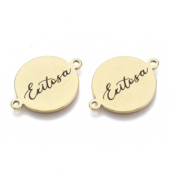 PandaHall 201 Stainless Steel Enamel Links connectors, Flat Round with Word, Black, Golden, 16x21x1mm, Hole: 1.4mm 201 Stainless Steel Flat...
PandaHall 201 Stainless Steel Enamel Links connectors, Flat Round with Word, Black, Golden, 16x21x1mm, Hole: 1.4mm 201 Stainless Steel Flat...