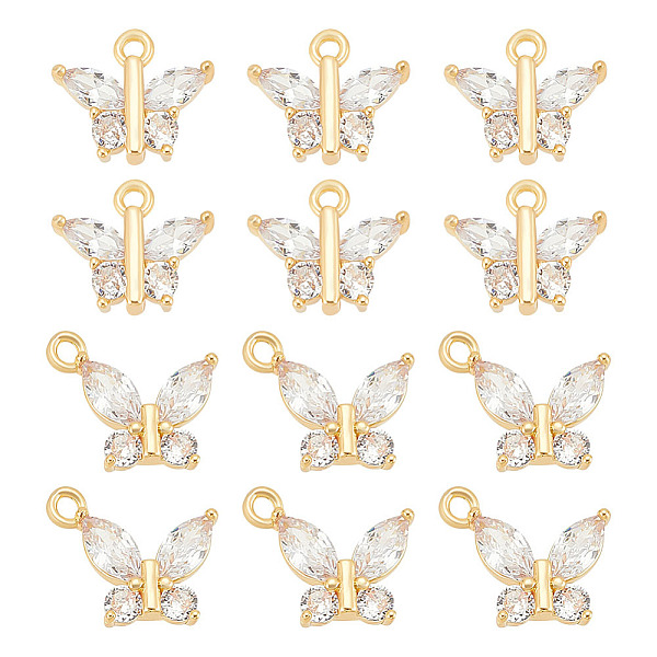PandaHall BENECREAT 12Pcs 2 Styles Brass with Clear Cubic Zirconia Charms, Butterfly Charms, Golden, 10.5~15.5x12.7~13x3.4mm, Hole...
PandaHall BENECREAT 12Pcs 2 Styles Brass with Clear Cubic Zirconia Charms, Butterfly Charms, Golden, 10.5~15.5x12.7~13x3.4mm, Hole...