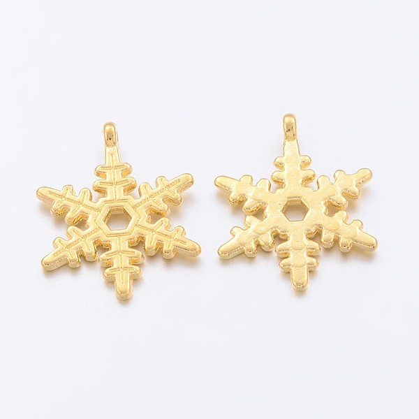 PandaHall Christmas Snowflake Tibetan Style Alloy Pendants, Lead Free and Cadmium Free, Golden, 23x17.5mm, Hole: 1.5mm Alloy Snowflake
PandaHall Christmas Snowflake Tibetan Style Alloy Pendants, Lead Free and Cadmium Free, Golden, 23x17.5mm, Hole: 1.5mm Alloy Snowflake
