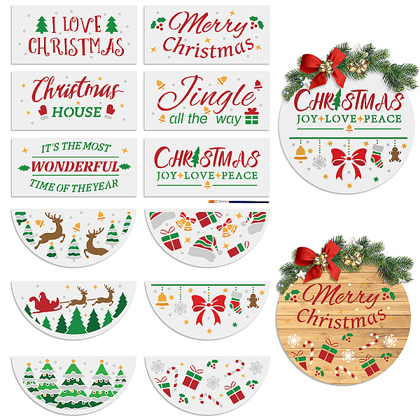 PandaHall MAYJOYDIY US 1 Set PET Hollow Out Drawing Painting Stencils, for DIY Scrapbook, Photo Album, with Art Paint Brushes, Christmas...
PandaHall MAYJOYDIY US 1 Set PET Hollow Out Drawing Painting Stencils, for DIY Scrapbook, Photo Album, with Art Paint Brushes, Christmas...