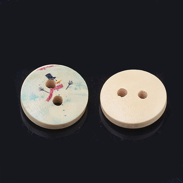 PandaHall 2-Hole Wooden Printed Buttons, Flat Round, Christmas Theme, Mixed Color, 15x4.5mm, Hole: 2mm Wood Flat Round Multicolor
PandaHall 2-Hole Wooden Printed Buttons, Flat Round, Christmas Theme, Mixed Color, 15x4.5mm, Hole: 2mm Wood Flat Round Multicolor
