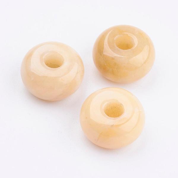 PandaHall Natural Topaz Jade European Beads, Large Hole Beads, Rondelle, 14x8mm, Hole: 4mm Topaz Jade Rondelle
PandaHall Natural Topaz Jade European Beads, Large Hole Beads, Rondelle, 14x8mm, Hole: 4mm Topaz Jade Rondelle