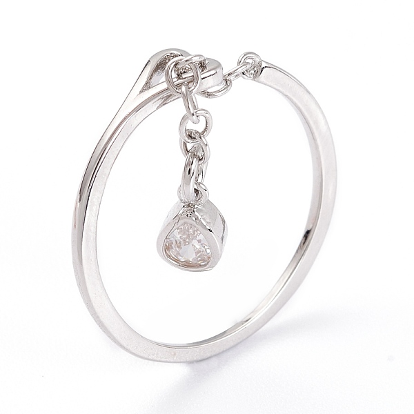 PandaHall Brass Micro Pave Clear Cubic Zirconia Finger Rings, Teardrop, Platinum, US Size 6 1/2(16.9mm) Brass+Cubic Zirconia Clear
PandaHall Brass Micro Pave Clear Cubic Zirconia Finger Rings, Teardrop, Platinum, US Size 6 1/2(16.9mm) Brass+Cubic Zirconia Clear