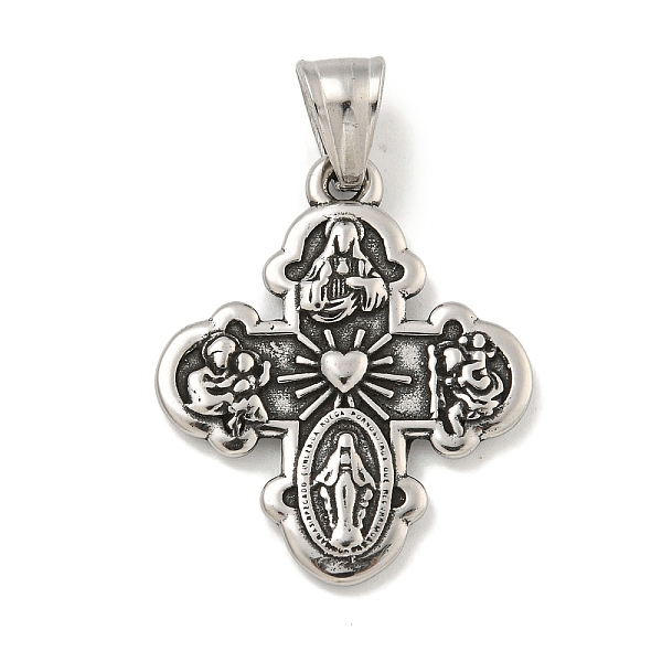 PandaHall 316 Surgical Stainless Steel Pendants, 5-Way Cross Charm, Religion, Antique Silver, 30x25x2mm, Hole: 5x8mm 316 Surgical Stainless...
PandaHall 316 Surgical Stainless Steel Pendants, 5-Way Cross Charm, Religion, Antique Silver, 30x25x2mm, Hole: 5x8mm 316 Surgical Stainless...
